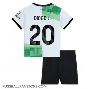 Liverpool Diogo Jota #20 Replik Auswärtstrikot Kinder 2023-24 Kurzarm (+ Kurze Hosen)